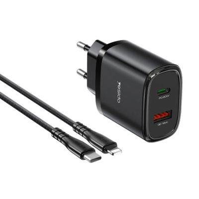 شارژر دیواری یسیدو 20 وات مدل YC47 به همراه کابل لایتنینگ