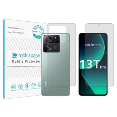 گلس گوشی شیائومی 13T Pro راک اسپیس مدل Anti Shock به همراه محافظ پشت گوشی
