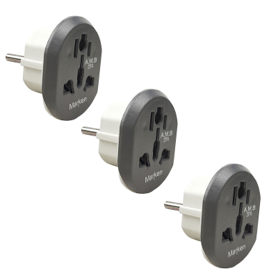 مبدل برق 3 به 2 مارکن مدل 20 آمپر بسته 3 عددی مبدل برق 3 به 2 مارکن مدل 20 آمپر بسته 3 عددی