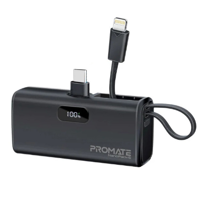 پاوربانک پرومیت مدل NANOPACK-5 ظرفیت 5000 میلی آمپرساعت پاوربانک پرومیت مدل NANOPACK-5.BLK ظرفیت 5000 میلیآمپرساعت