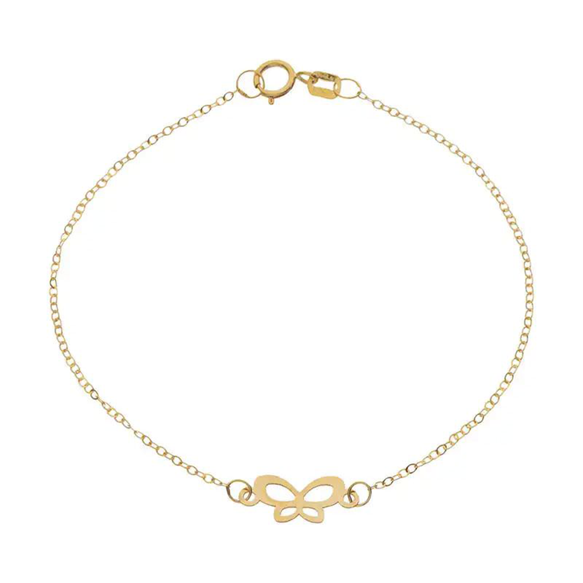 دستبند طلا زنانه با زنجیر طرح پروانه چهار تیکه قو طلایی مدل B017400 دستبند طلا زنانه با زنجیر طرح پروانه چهار تیکه قو طلایی مدل B017400