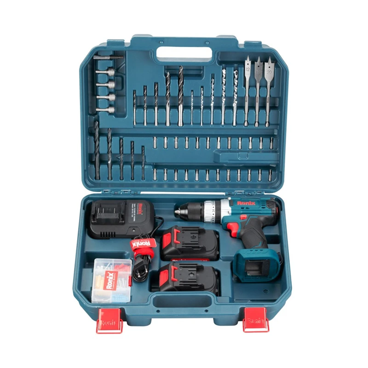 ست دریل چکشی شارژی رونیکس 53 عددی مدل RS-8619