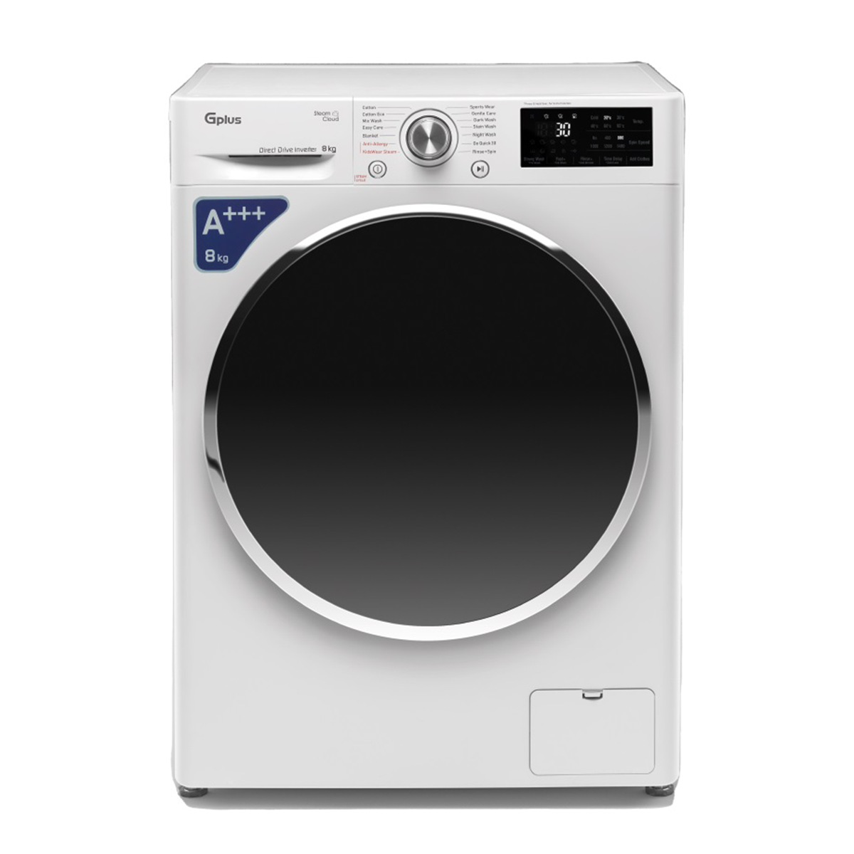 ماشین لباسشویی جی پلاس 8 کیلویی مدل GWM-P88W ماشین لباسشویی جی پلاس 8 کیلویی مدل GWM-P88W