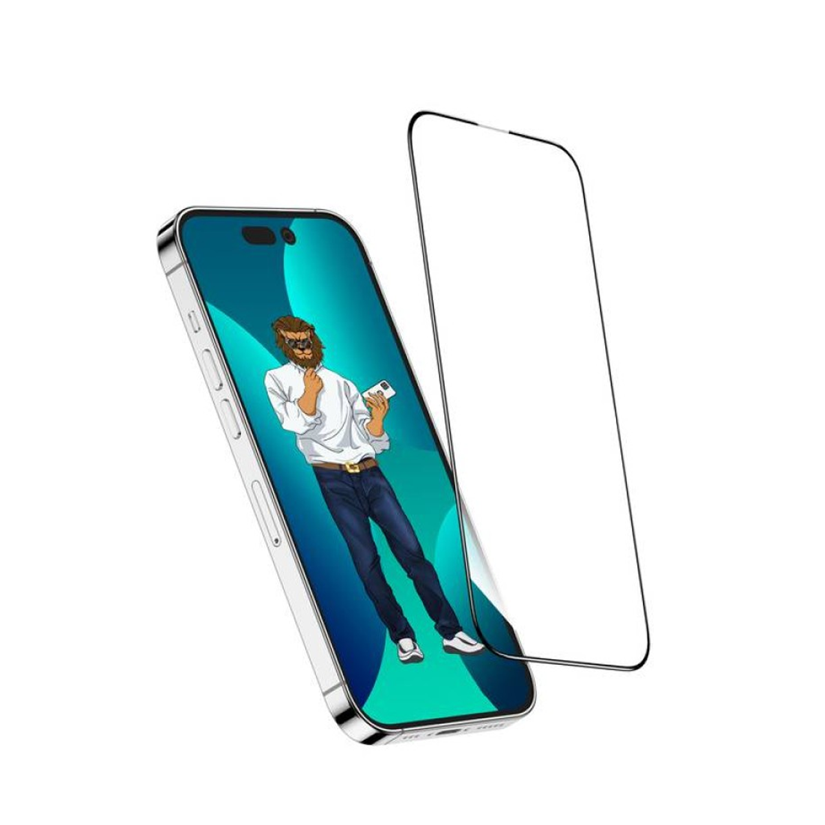 گلس گوشی اپل iPhone 14 Pro Max گرین لاین مدل 9H Steve Glass Strong