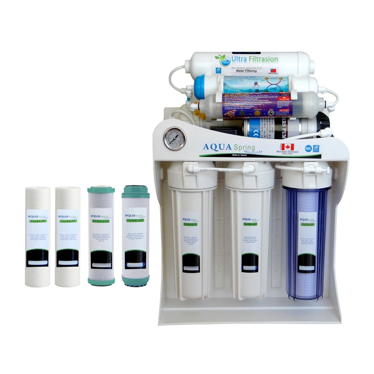 دستگاه تصفیه کننده آب آکوآ اسپرینگ مدل UF-SF4000 به همراه فیلتر مدل 02 مجموعه 4 عددی و کیت نشتی گیر دستگاه تصفیه کننده آب آکوآ اسپرینگ مدل UF-SF4000 به همراه فیلتر مدل 02 مجموعه 4 عددی و کیت نشتی گیر