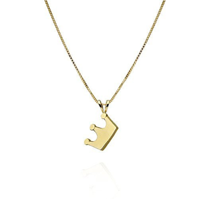 گردنبند طلا زنانه طرح تاج قو طلایی