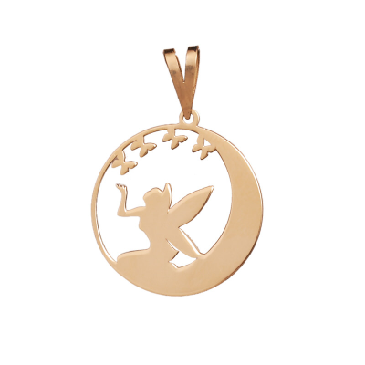 آویز طلا زنانه طرح فرشته رویا پرداز قو طلایی