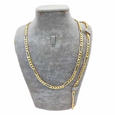 نیم ست طلا 18 عیار زنانه طرح فیگارو قو طلایی مدل سایز 2