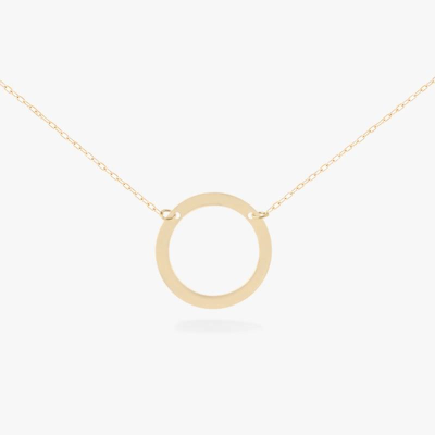 گردنبند طلا زنانه طرح دایره تو خالی قو طلایی گردنبند طلا زنانه طرح دایره تو خالی قو طلایی
