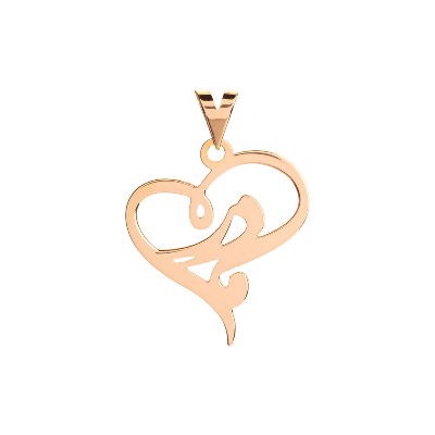 آویز طلا زنانه طرح مادر داخل قلب قو طلایی آویز طلا زنانه طرح مادر داخل قلب قو طلایی