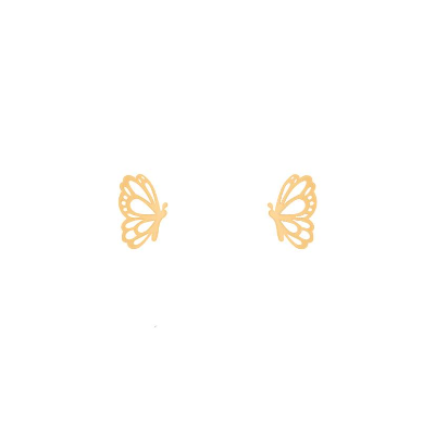 گوشواره طلا زنانه طرح پروانه واقعی قو طلایی