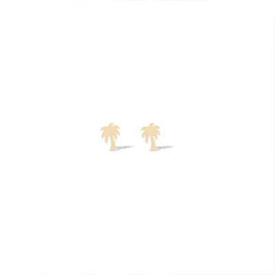 گوشواره طلا زنانه طرح نخل قو طلایی