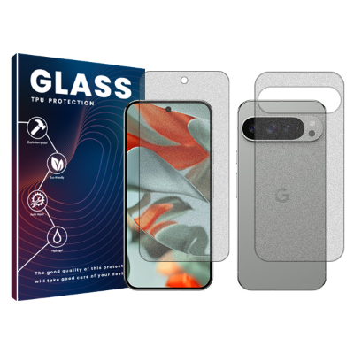 گلس گوشی گوگل Pixel 9 Pro XL مدل Resistant مات به همراه محافظ پشت گوشی