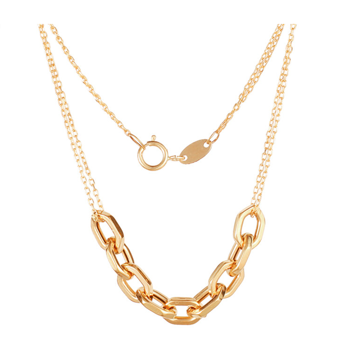 گردنبند طلا زنانه طرح فلامینگو و هرمس قو طلایی کد N047759 گردنبند طلا زنانه طرح فلامینگو و هرمس قو طلایی کد N047759