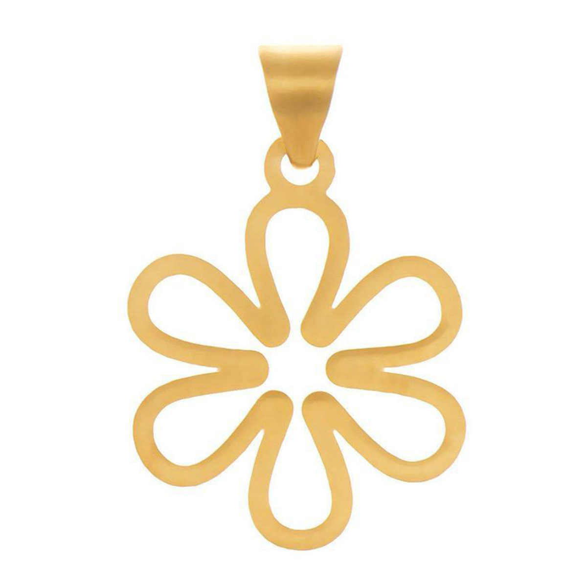 آویز طلا زنانه طرح گل پنج تایی تو خالی قو طلایی کد P039830 آویز طلا زنانه طرح گل پنج تایی تو خالی قو طلایی کد P039830