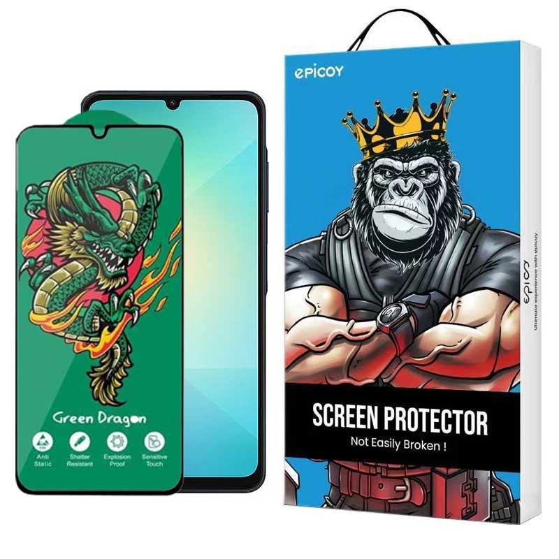 گلس گوشی سامسونگ Galaxy A06-A06s-A05s-A05-F05 اپیکوی مدل Green Dragon ExplosionProof