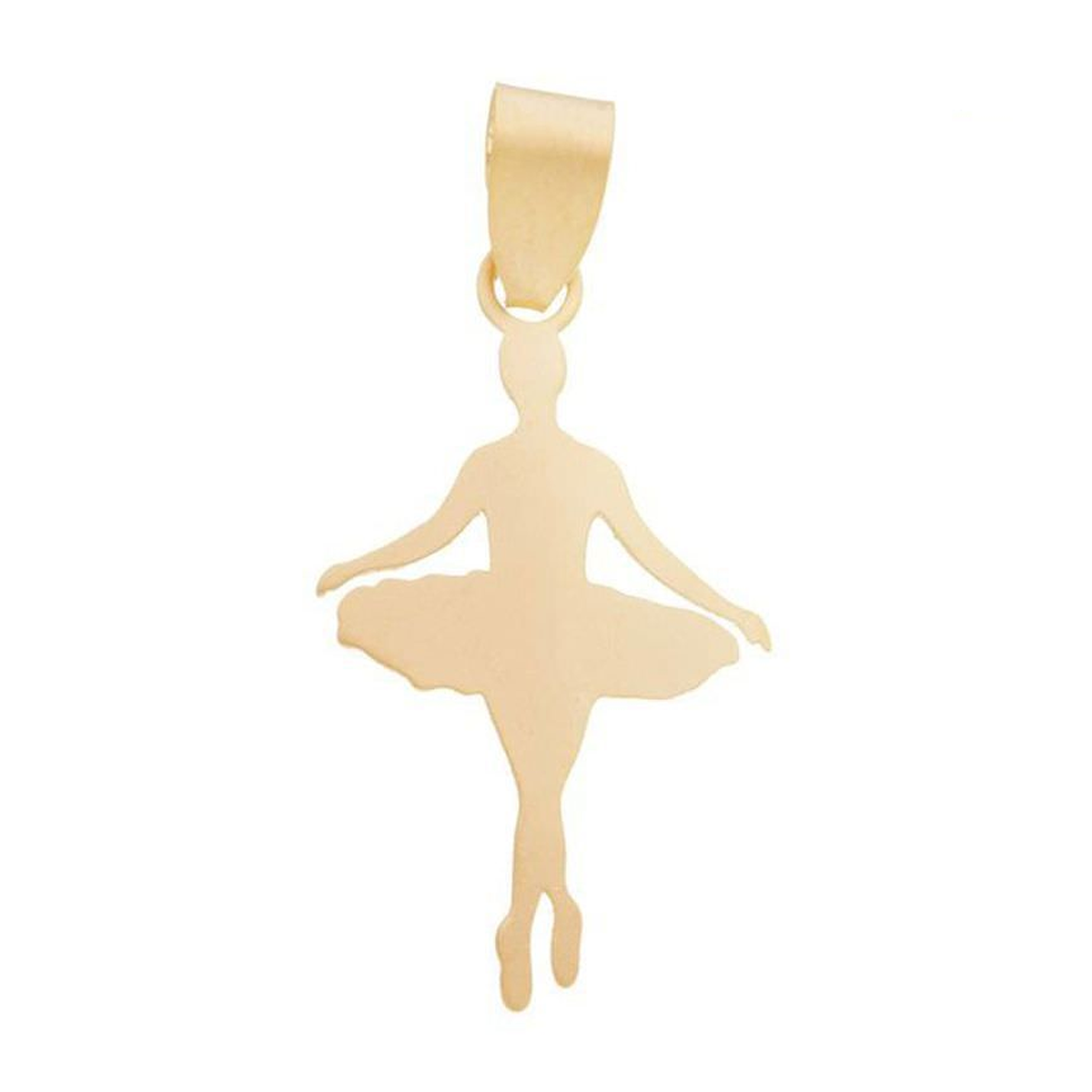 آویز طلا زنانه طرح بالرین ایستاده قو طلایی کد P028654 آویز طلا زنانه طرح بالرین ایستاده قو طلایی کد P028654