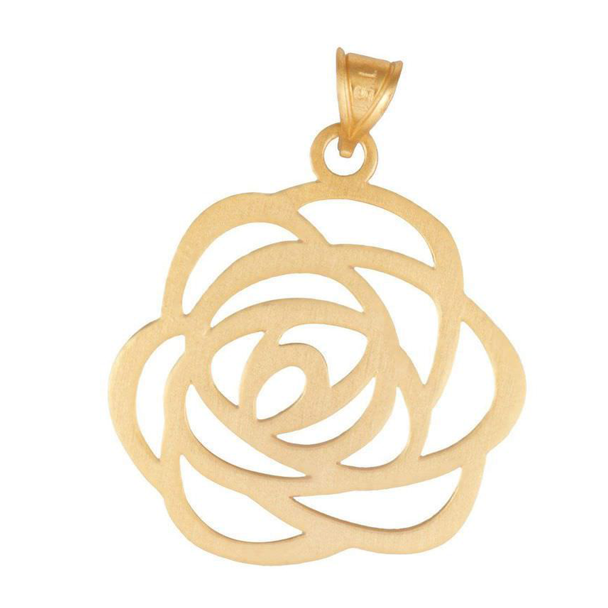 آویز طلا زنانه طرح گل رز قو طلایی کد P039876 آویز طلا زنانه طرح گل رز قو طلایی کد P039876