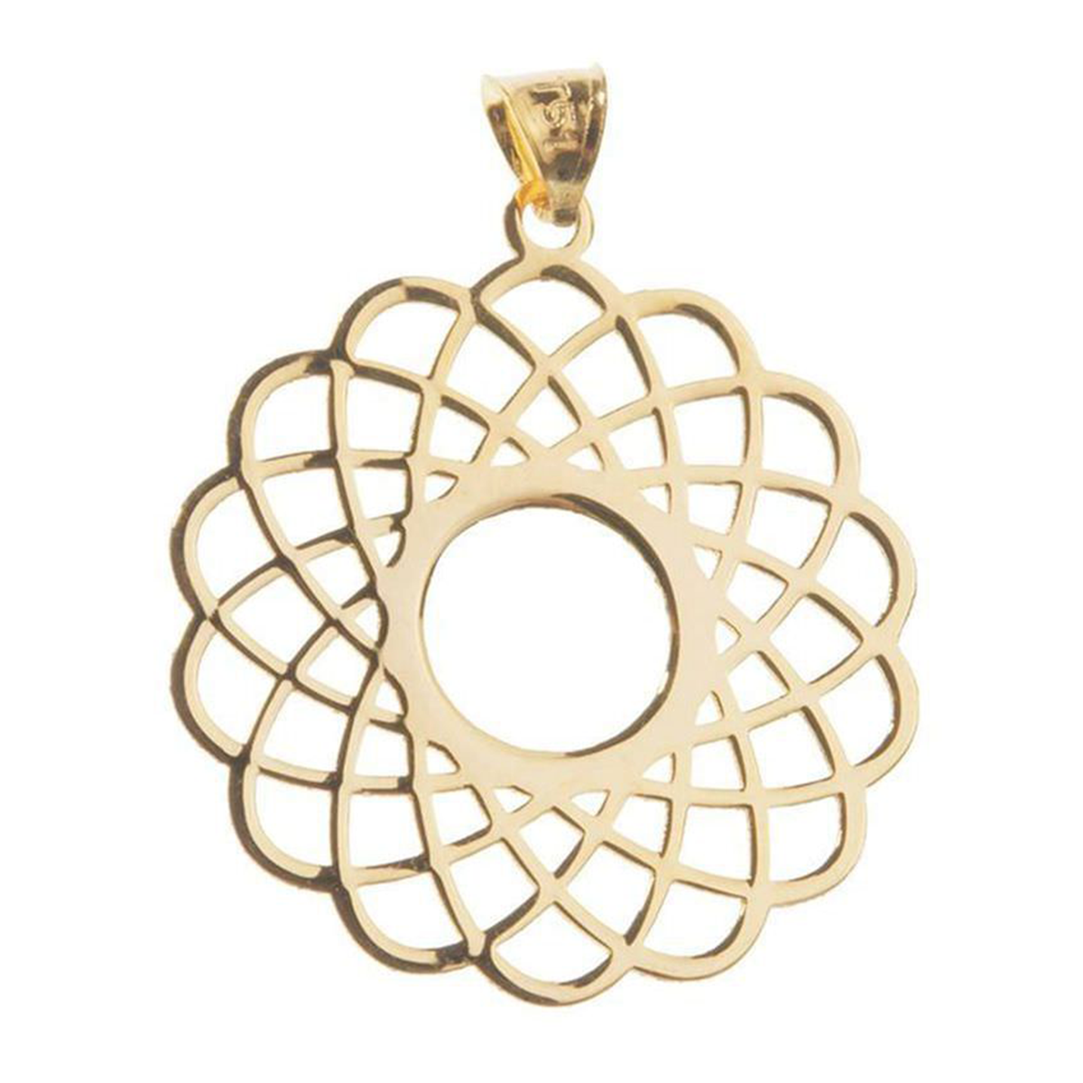 آویز طلا زنانه طرح دایره اسلیمی قو طلایی کد P003140 آویز طلا زنانه طرح دایره اسلیمی قو طلایی کد P003140