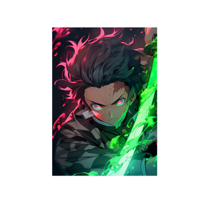 متال پوستر انیمه طرح Demon Slayer کد PCD-MB1039