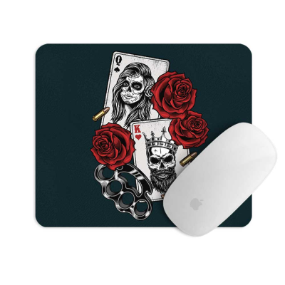 ماوس پد مستر پیکد طرح اسکلت پاسور و گل کد PCD-MP1012