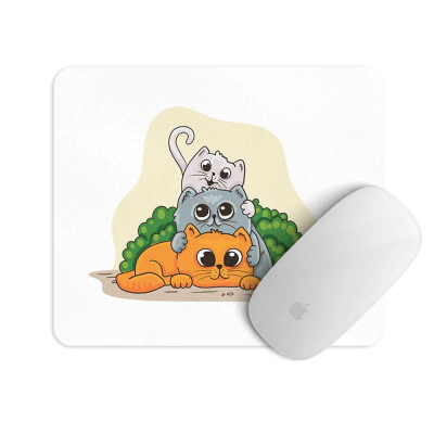 ماوس پد مستر پیکد طرح گربه های روی هم کد PCD-MP1010