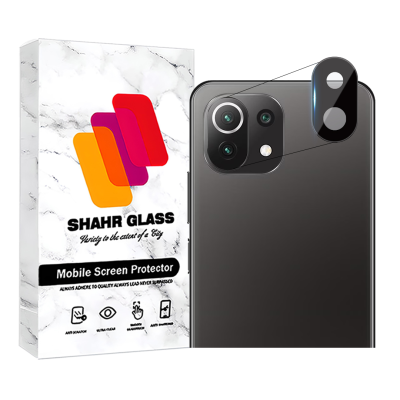 محافظ لنز دوربین گوشی شیائومی Mi 11 5G فول شهر گلس مدل LENSFSH