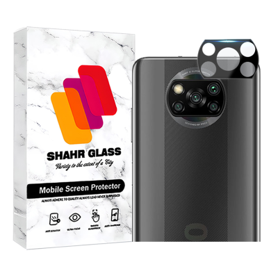 محافظ لنز دوربین گوشی شیائومی Poco X3 - X3 NFC - X3 Pro فول شهر گلس مدل LENSFSH