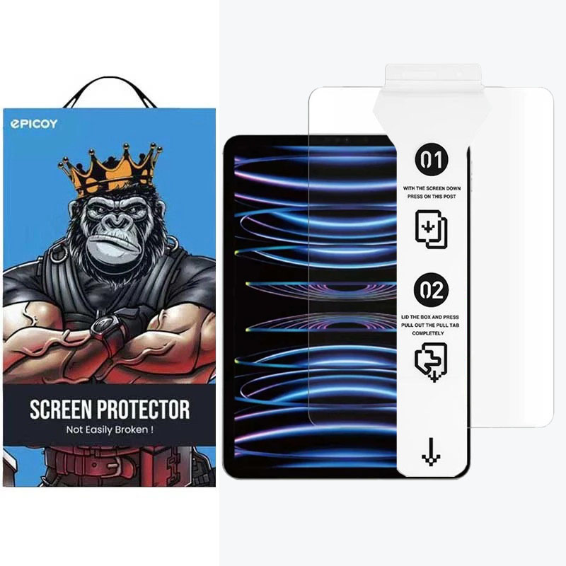 گلس تبلت اپل iPad Pro 12.9 2022-2021-2020-2018 5D اپیکوی مدل Super Power Easy install