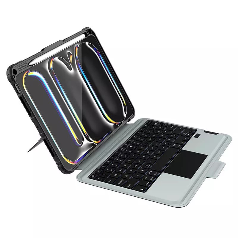 کیف کلاسوری  تبلت اپل iPad Pro 11 2024 نیلکین مدل Bumper Combo Backlit Keyboard