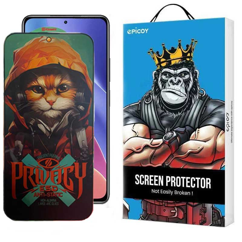 گلس حریم شخصی گوشی شیائومی Redmi K40 Ultra - K40 Gaming - K40 Pro Plus - K40 Pro - K40S - K40 اپیکوی مدل Privacy Hoodie Cat