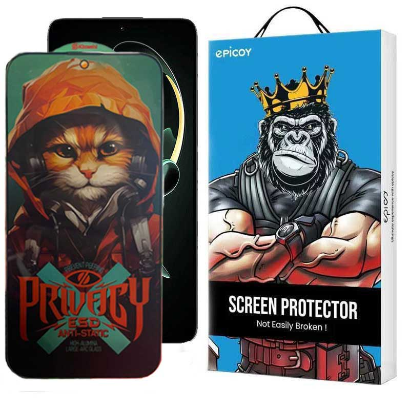 گلس حریم شخصی گوشی شیائومی Redmi K60 Ultra - K60 Pro - K60E - K60 اپیکوی مدل Privacy Hoodie Cat