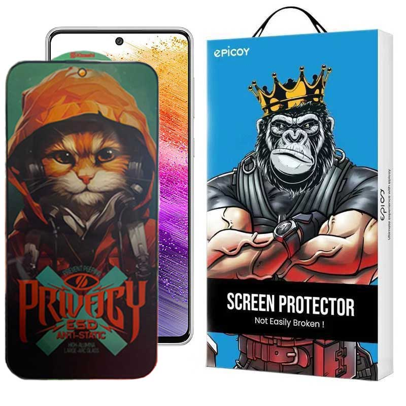 گلس حریم شخصی گوشی سامسونگ Galaxy A73 5G-A72-A71-M54-M53-M52 5G-M51 اپیکوی مدل Privacy Hoodie Cat