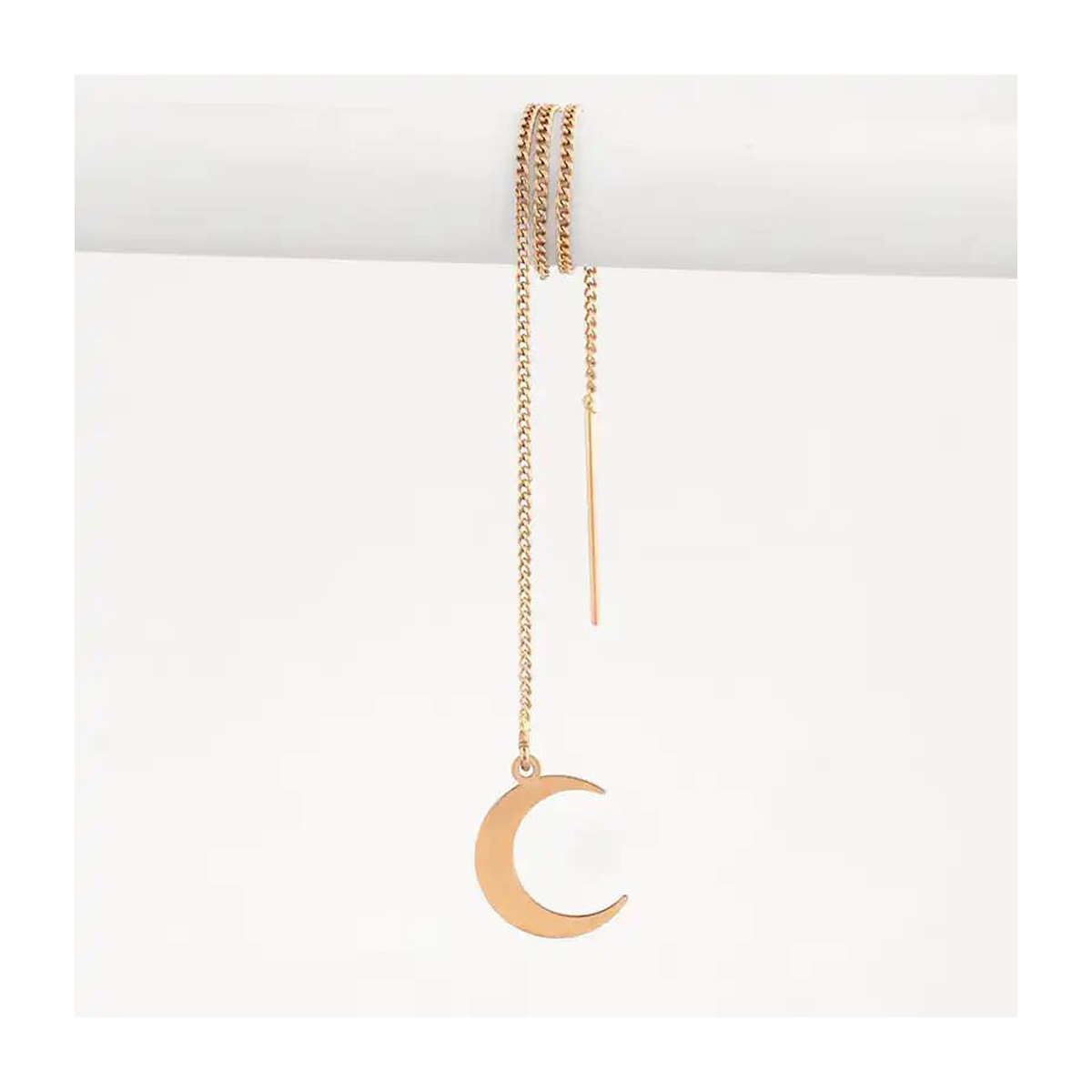 گوشواره طلا زنانه طرح ماه قو طلایی کد E002492 گوشواره طلا زنانه طرح ماه قو طلایی کد E002492