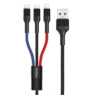 کابل تبدیل USB به USB-C / microUSB / لایتنینگ پرووان مدل PCC280 طول 1 متر کابل تبدیل USB به USB-C / microUSB / لایتنینگ پرووان مدل PCC280 طول 1 متر