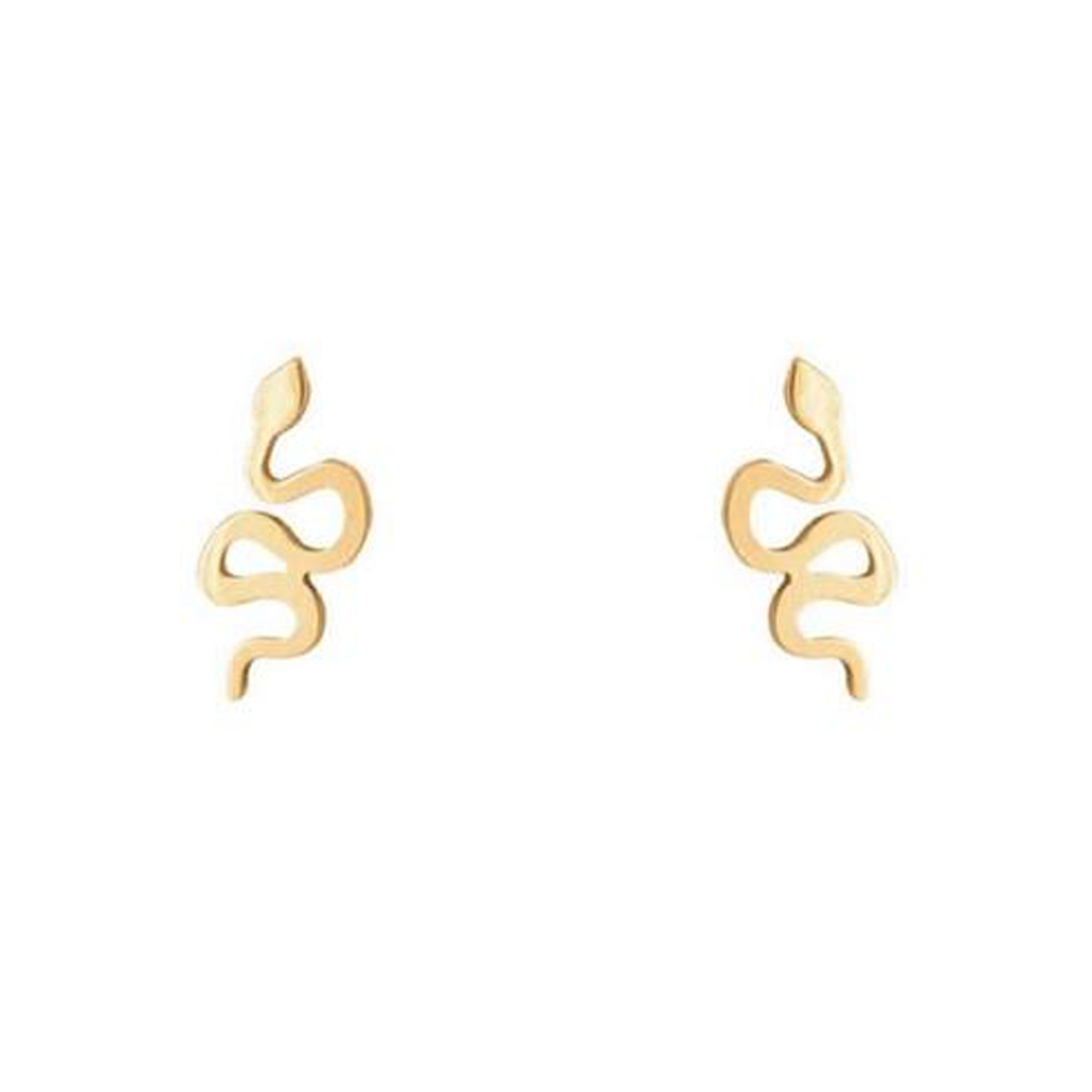 گوشواره طلا زنانه طرح مار پیچیده قو طلایی کد E025346 گوشواره طلا زنانه طرح مار پیچیده قو طلایی کد E025346