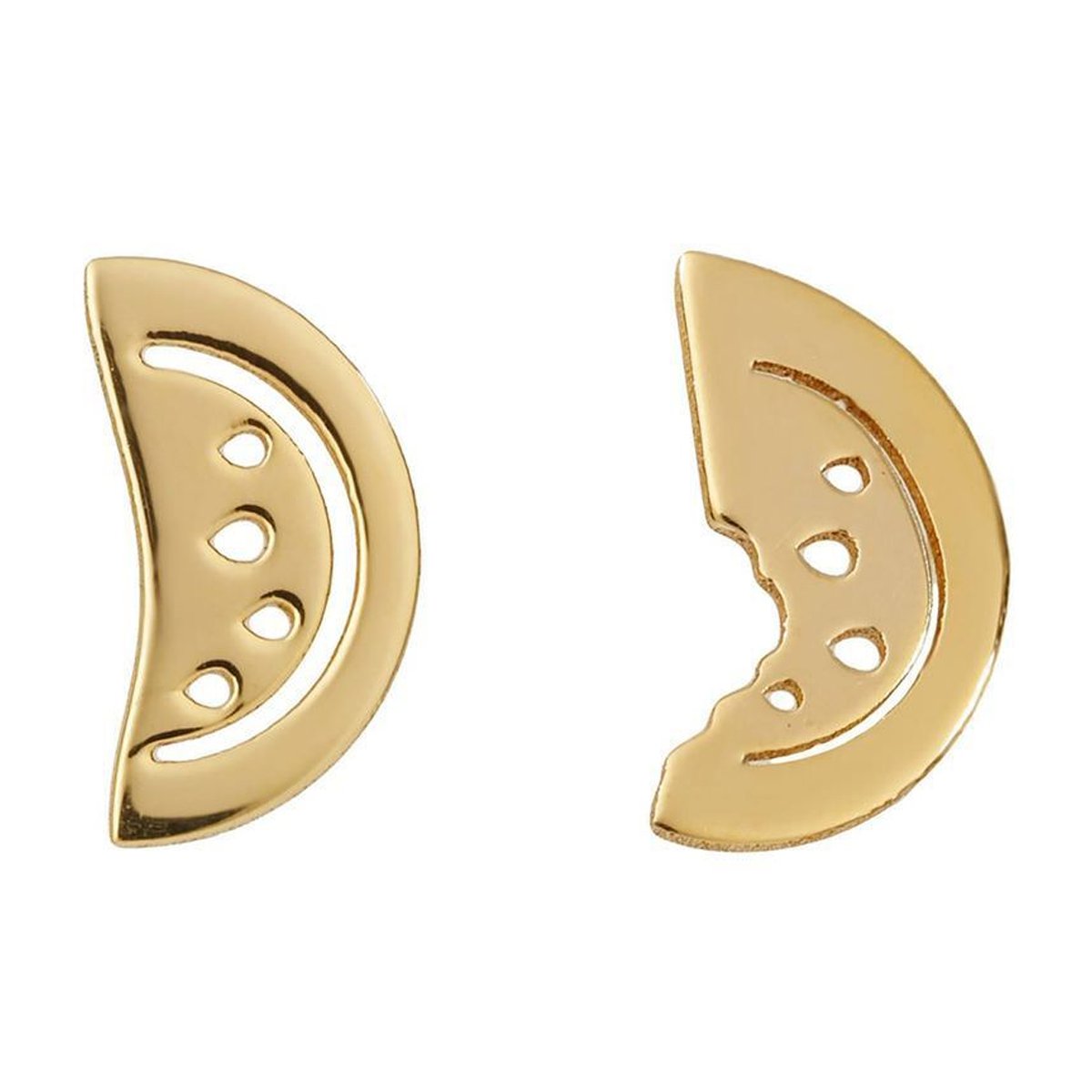 گوشواره طلا زنانه طرح هندوانه قو طلایی کد E052954