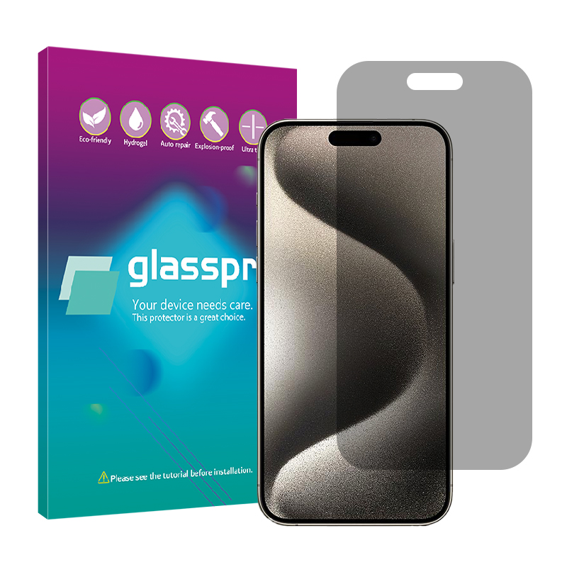 گلس حریم شخصی گوشی اپل iPhone 15 Pro Max گلس پرو مدل Resistant