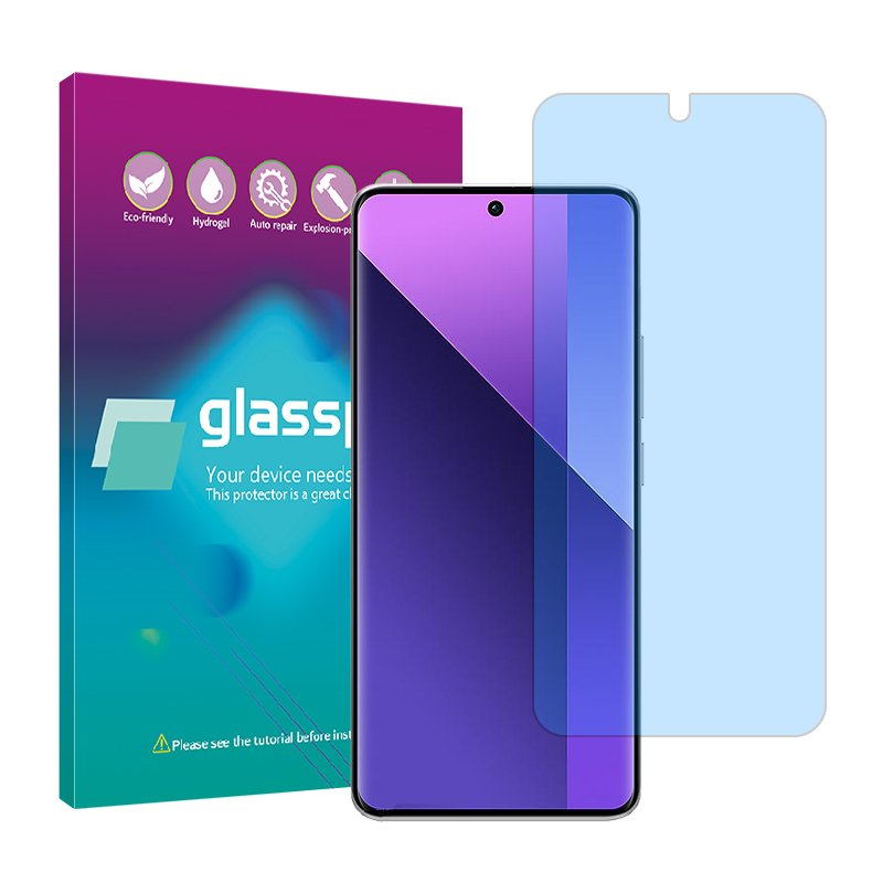 گلس گوشی شیائومی Redmi Note 13 Pro Plus ضد اشعه آبی گلس پرو مدل Resistant