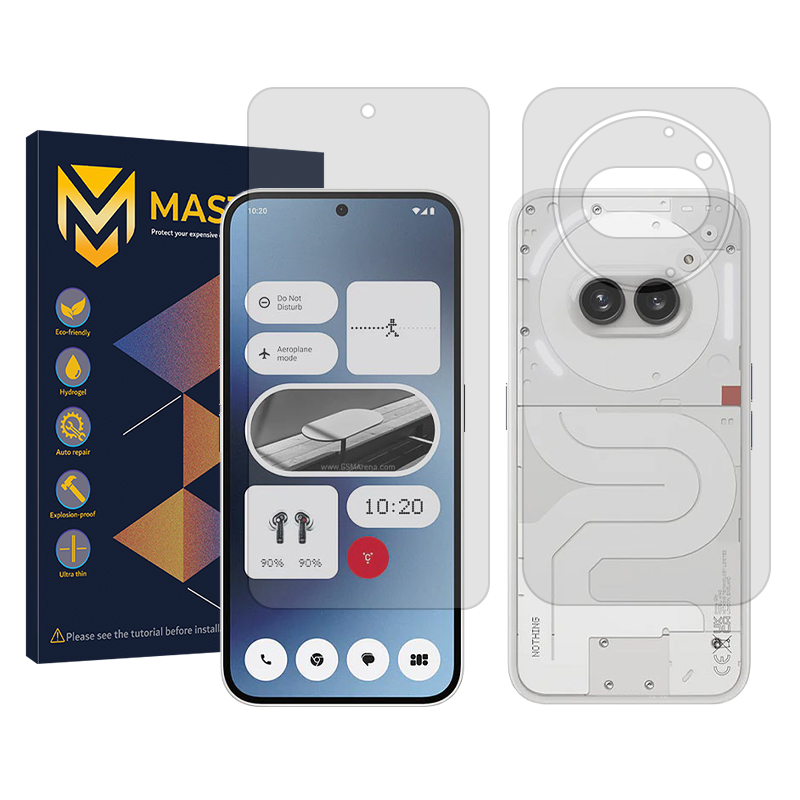 گلس گوشی ناتینگ فون 2a به همراه محافظ پشت گوشی مستر مدل Resistant