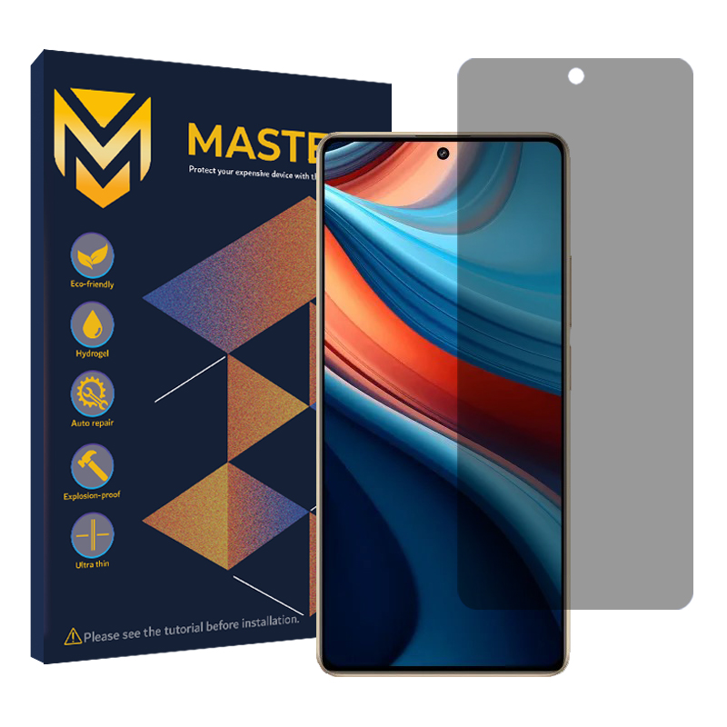 گلس گوشی شیائومی Redmi Note 13R Pro حریم شخصی مستر مدل Resistant