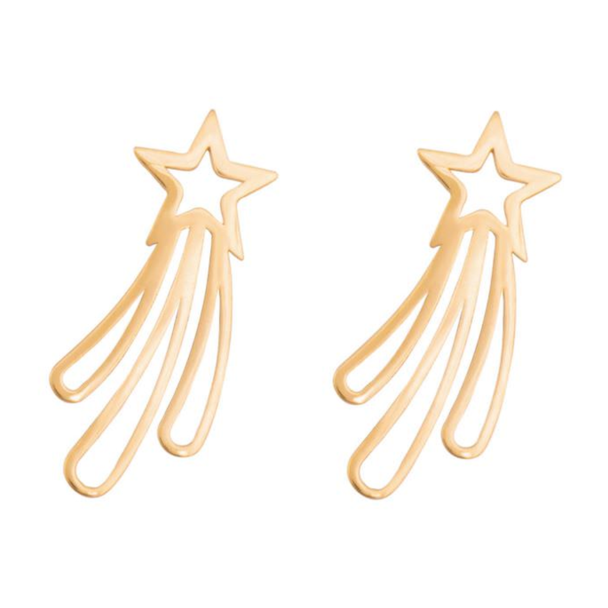گوشواره طلا زنانه طرح ستاره دنباله دار قو طلایی کد E002139 گوشواره طلا زنانه طرح ستاره دنباله دار قو طلایی کد E002139
