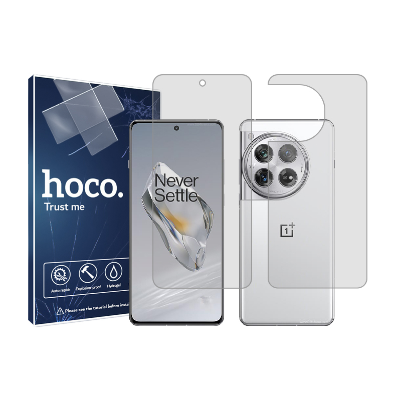 گلس گوشی شفاف وان پلاس 12 هوکو مدل Resistant به همراه محافظ پشت گوشی