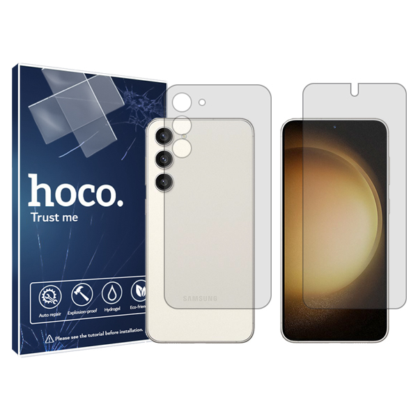 محافظ صفحه نمایش شفاف گوشی سامسونگ Galaxy S 23 Plus هوکو مدل HyGEL به همراه محافظ پشت گوشی