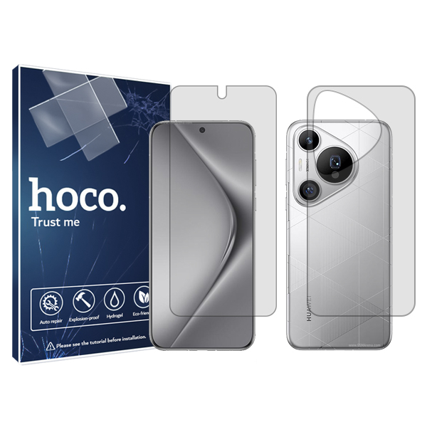 گلس گوشی هوآوی Pura 70 Pro Plus هوکو مدل Resistant به همراه محافظ پشت گوشی