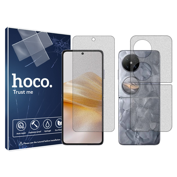 گلس گوشی مات هوآوی Pocket 2 هوکو مدل Resistant به همراه محافظ پشت گوشی