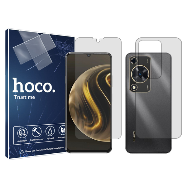 گلس گوشی شفاف هوآوی Nova Y72 هوکو مدل Resistant به همراه محافظ پشت گوشی