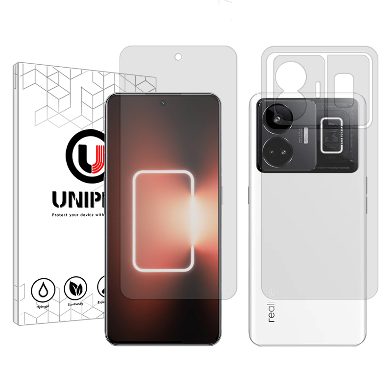 گلس گوشی شفاف ریلمی GT3 یونی پرو مدل Star 4 به همراه محافظ پشت گوشی