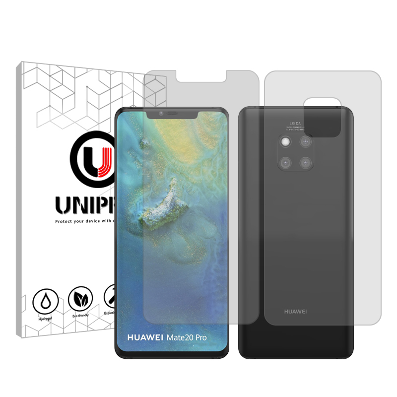 گلس گوشی شفاف هوآوی Mate 20 Pro یونی پرو مدل Explosion Proof به همراه محافظ پشت گوشی