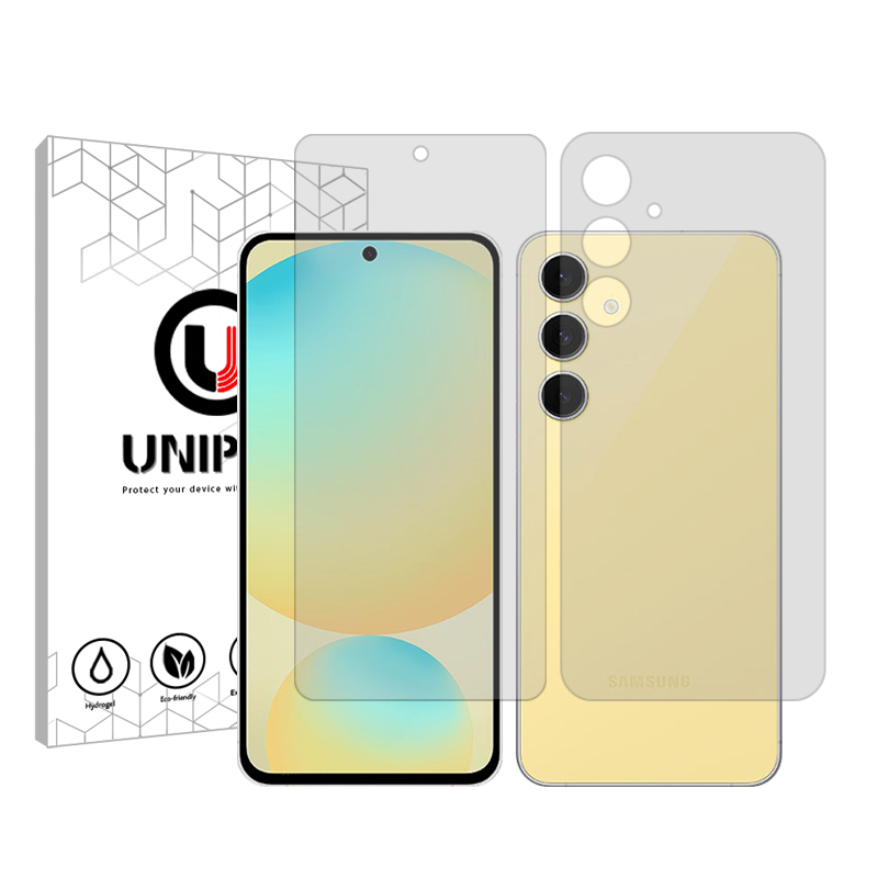 گلس گوشی شفاف سامسونگ Galaxy S24 FE یونی پرو مدل Star 5 به همراه محافظ پشت گوشی